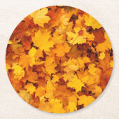 Dessous-de-verre Rond En Papier Feuilles d'automne (Devant)
