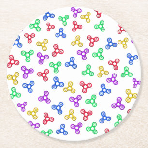Dessous-de-verre Rond En Papier Fidget Spinners
