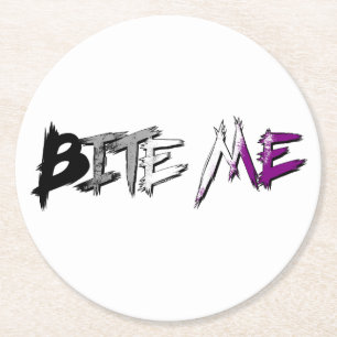 Dessous-de-verre Rond En Papier Fierté d'as Bite Me
