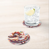 Dessous-de-verre Rond En Papier Fiesta Dancing Doll (#4) Paper Coaster Sets (En situation)