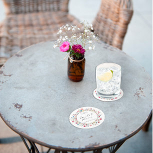 Dessous-de-verre Rond En Papier Fleur du Jardin français