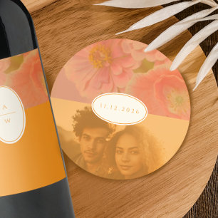 Dessous-de-verre Rond En Papier Fleur sauvage vintage Pink Poppy Enregistrer La Da