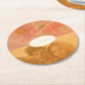 Dessous-de-verre Rond En Papier Fleur sauvage vintage Pink Poppy Enregistrer La Da (Incliné)