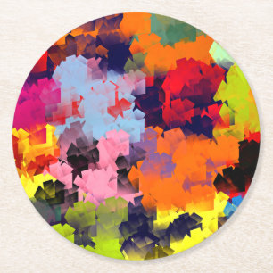 DESSOUS-DE-VERRE ROND EN PAPIER FLEURS D'ÉTÉ