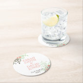 Dessous-de-verre Rond En Papier Floral peint (En situation)