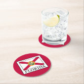 Dessous-de-verre Rond En Papier Floride (En situation)