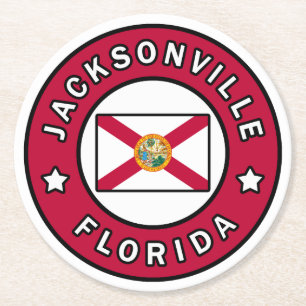 Dessous-de-verre Rond En Papier Floride de Jacksonville