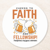 Dessous-de-verre Rond En Papier Foi et bourse - Oktoberfest Tee (Devant)