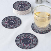 Dessous-de-verre Rond En Papier Folk Art Joy | Vacances