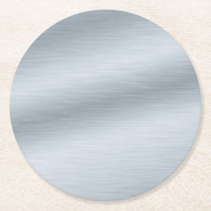 Dessous-de-verre Rond En Papier Fond d'art au look argent brossé