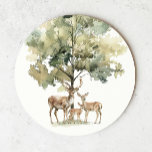 Dessous-de-verre Rond En Papier Forêt d'animaux des bois | Baby shower de la famil<br><div class="desc">Présentation de nos animaux forestiers | baby shower famille cerf dessous de verre rond papier - parfait pour une célébration mignonne et fantaisiste! Doté d'un thème d'histoire de forêt aquarelle avec une adorable famille de cerfs, il est idéal pour une douche sans sexe. Ce design d'inspiration bohème crée une scène...</div>