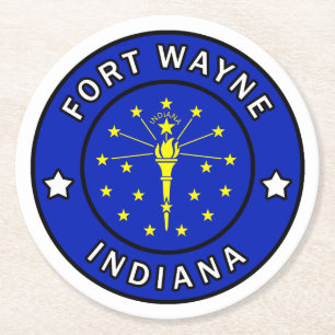 Dessous-de-verre Rond En Papier Fort Wayne Indiana
