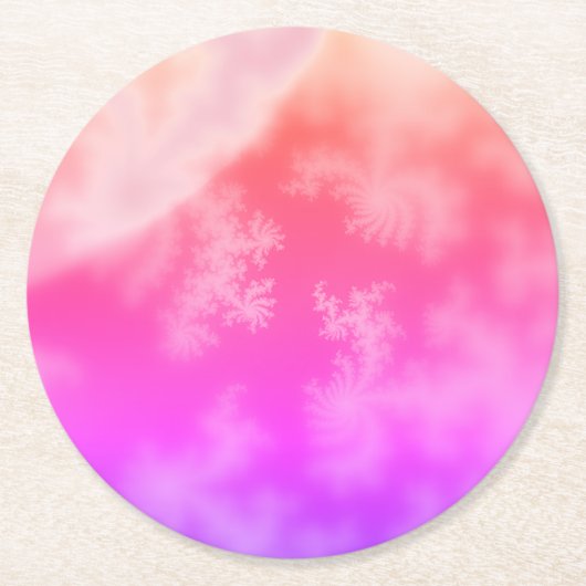 Dessous-de-verre Rond En Papier Fractal (Devant)