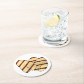 Dessous-de-verre Rond En Papier Fromage frit chypriote Halloumi Grilling Fromage v (En situation)