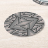 Dessous-de-verre Rond En Papier Frozen In Time Art Abstrait (Incliné)