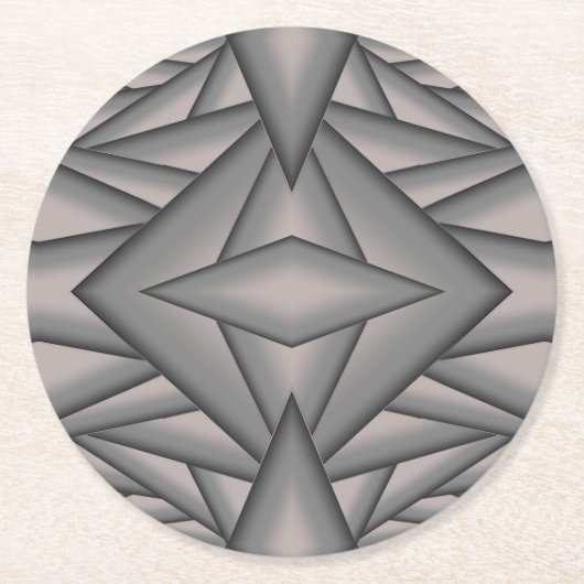 Dessous-de-verre Rond En Papier Frozen In Time Art Abstrait (Devant)