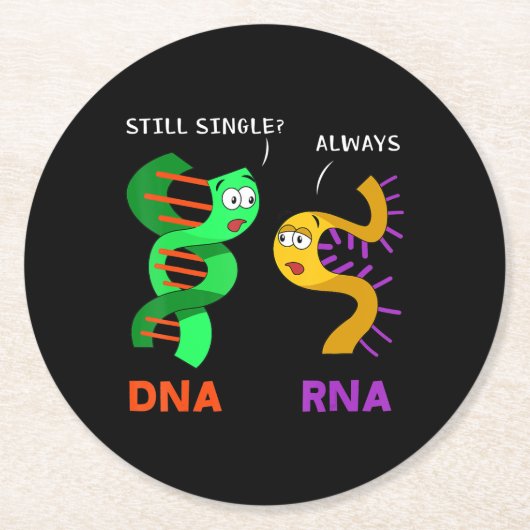 Dessous-de-verre Rond En Papier Funny Biology Pun Biologiste Professeur Professeur (Devant)