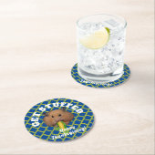 Dessous-de-verre Rond En Papier Funny Hamster Thanksgiving   (En situation)