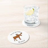 Dessous-de-verre Rond En Papier Funny moose (En situation)