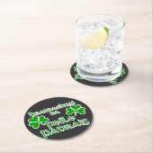 Dessous-de-verre Rond En Papier Gaelic St. Patrick's Day  (En situation)