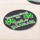 Dessous-de-verre Rond En Papier Gaelic St. Patrick's Day  (Incliné)