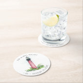 Dessous-de-verre Rond En Papier Garde de mariage de destination phare (En situation)