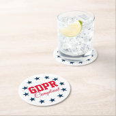 Dessous-de-verre Rond En Papier GDPR conforme (En situation)