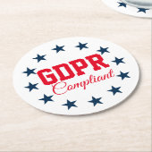 Dessous-de-verre Rond En Papier GDPR conforme (Incliné)