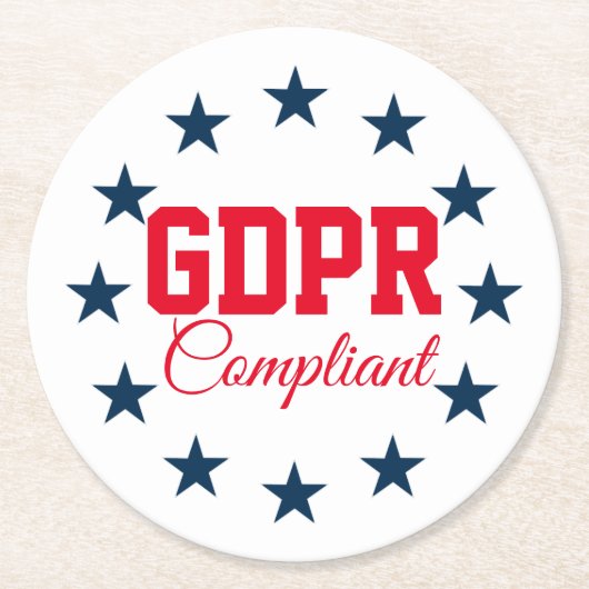 Dessous-de-verre Rond En Papier GDPR conforme (Devant)