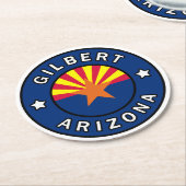 Dessous-de-verre Rond En Papier Gilbert Arizona (Incliné)