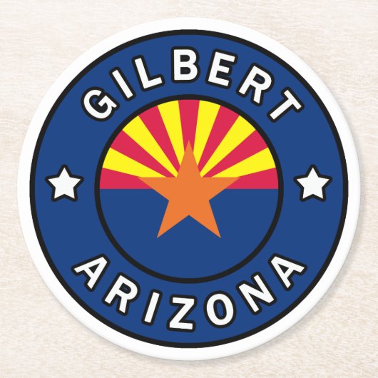 Dessous-de-verre Rond En Papier Gilbert Arizona (Devant)