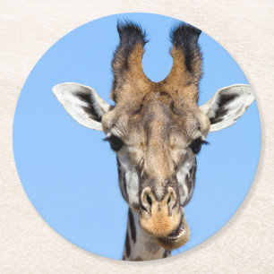Dessous-de-verre Rond En Papier Girafe