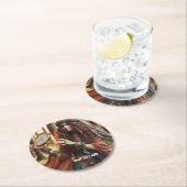 Dessous-de-verre Rond En Papier Gitana (En situation)