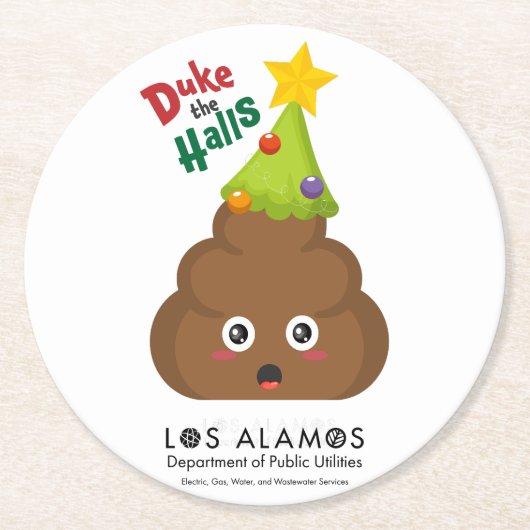 Dessous-de-verre Rond En Papier Gite Cheval avec Duke (Devant)