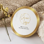 Dessous-de-verre Rond En Papier Gold Logo Immobilier Entreprise Entreprise Événeme<br><div class="desc">Créez des dessous de verre de papier personnalisés avec ces Dessous de verre de papier logo d'entreprise White & Gold. Doté d'une conception en faux or moderne avec votre logo au centre et texte personnalisé. Une excellente façon de promouvoir votre entreprise lors de votre prochain événement, comme la journée portes...</div>