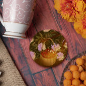 Dessous-de-verre Rond En Papier Golden Hour Strawberry Basket