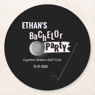 Dessous-de-verre Rond En Papier Golf Bachelor Party - Golf trip Classic Golfer