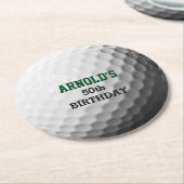 Dessous-de-verre Rond En Papier Golf Ball Party (Incliné)
