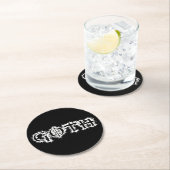Dessous-de-verre Rond En Papier Goth (En situation)