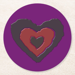 Dessous-de-verre Rond En Papier Gothique Fondre Amour Dessous de verre en papier d