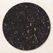Dessous-de-verre Rond En Papier Granit noir (Devant)
