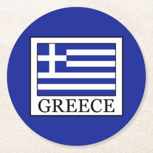 Dessous-de-verre Rond En Papier Grèce