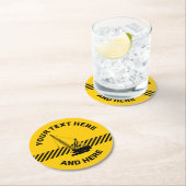 Dessous-de-verre Rond En Papier Grue de construction (En situation)