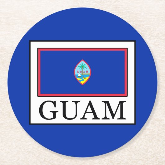 Dessous-de-verre Rond En Papier Guam (Devant)