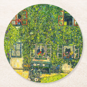 Dessous-de-verre Rond En Papier Gustav Klimt La Maison de Guardaboschi