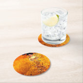 Dessous-de-verre Rond En Papier Gustav Klimt Portrait d'Adele Bloch Bauer (En situation)