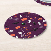 Dessous-de-verre Rond En Papier Halloween (Incliné)