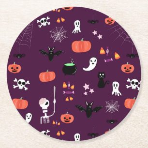 Dessous-de-verre Rond En Papier Halloween