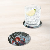 Dessous-de-verre Rond En Papier Halloween effrayant (En situation)