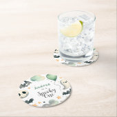 Dessous-de-verre Rond En Papier Halloween Éffrayant premier (En situation)
